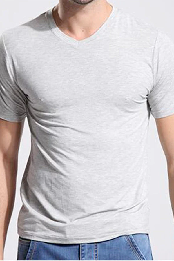 Organic Bamboo V-Neck T-Shirt - Image 3